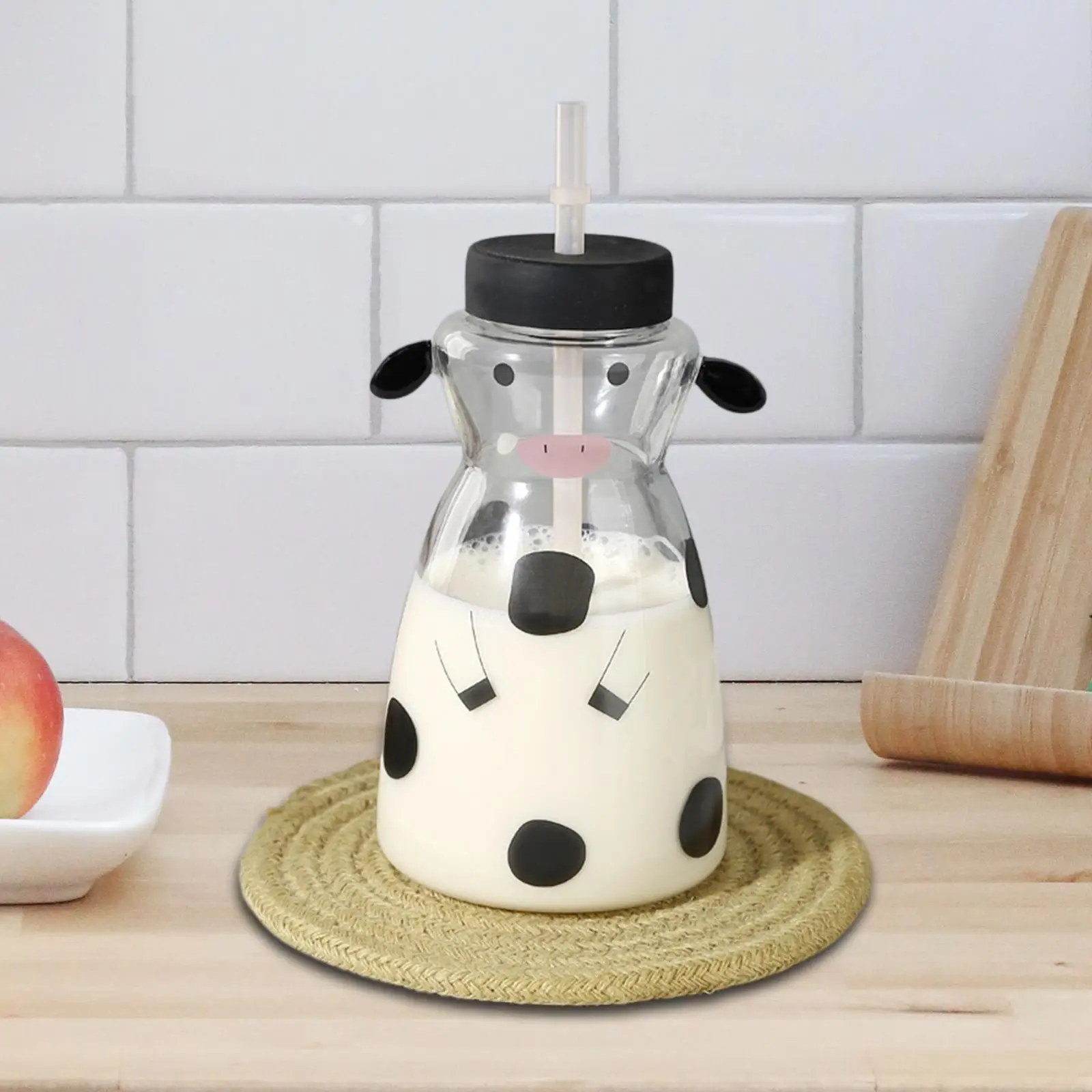 Glass Cup Coffee Mug Beverage Tumbler Cup Cow Water Bottle Daughter Gift