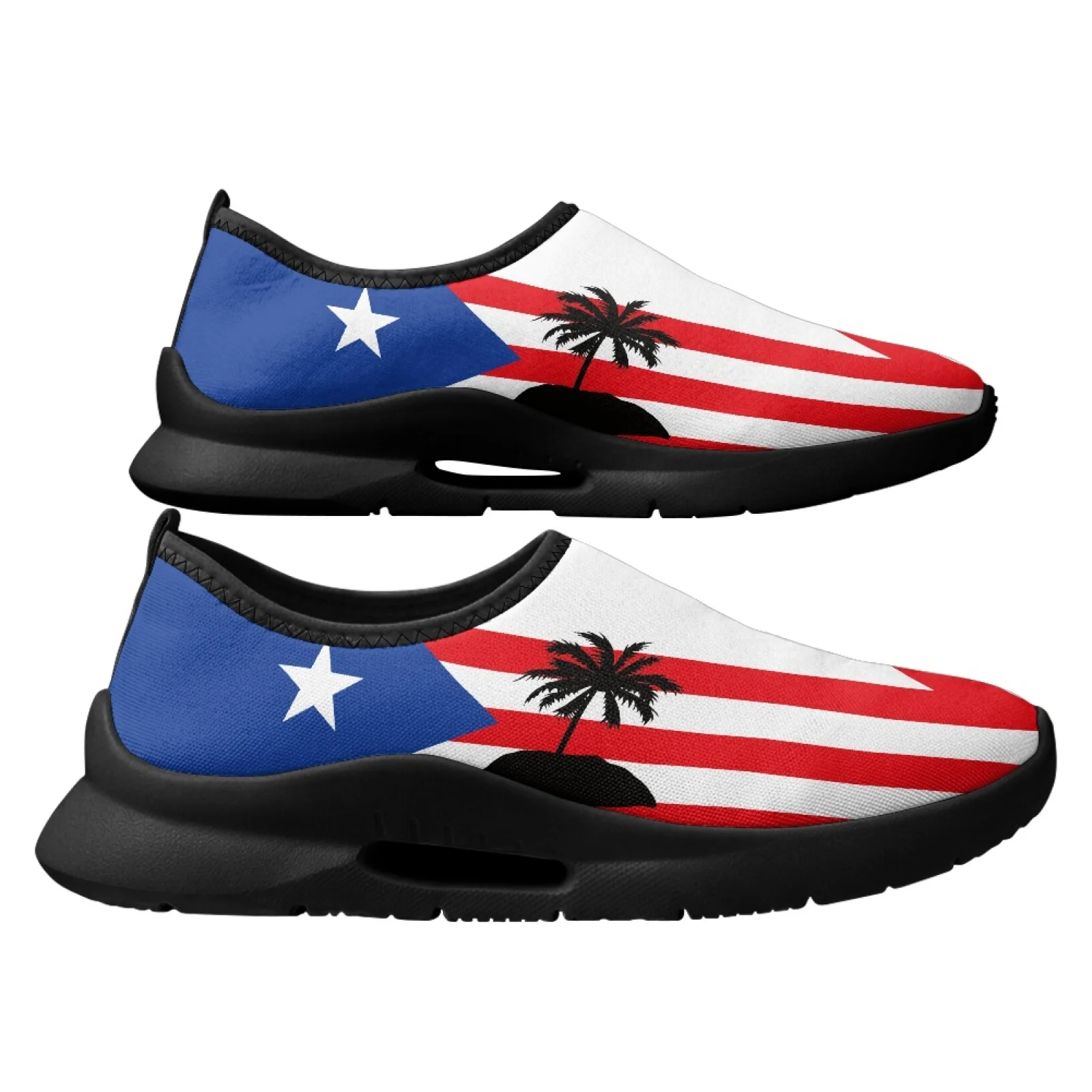 PENSTROLL Rico Hawaii Motifs Round Toe Casual Shoes for Men Driving Skate, Comfortable Casual Walking Shoes