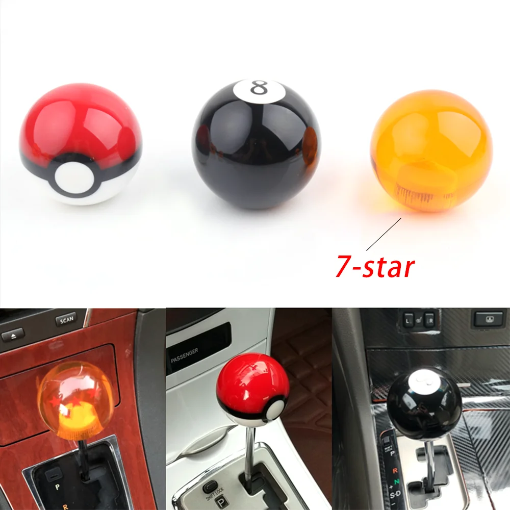 Car 7-star Universal Aluminum Alloy Gear Shift Knob Gearshift Shifter Stick Lever Headball Acrylic Shift Knob of GM