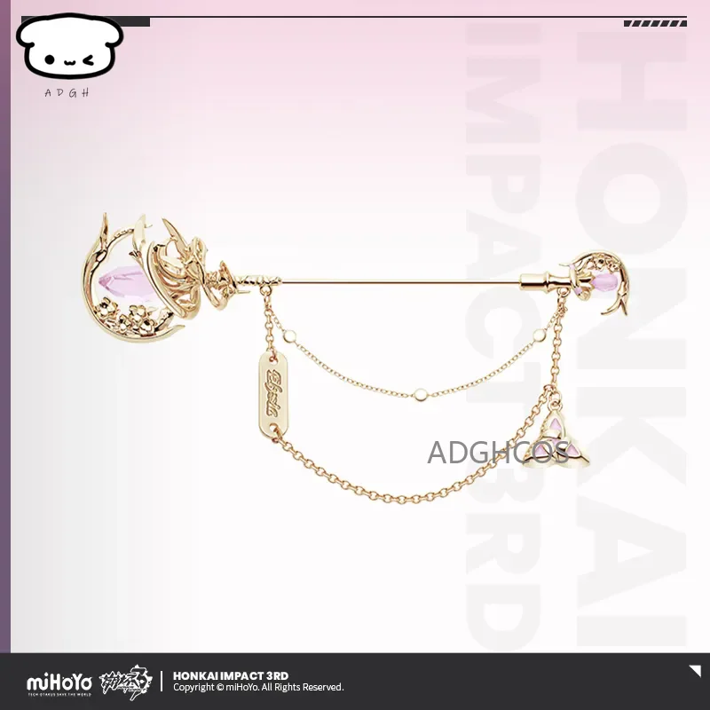 

Оригинальная эмалевая брошь Honkai Impact 3 Elysia, модный женский металлический аксессуар для косплея, свадебный кулон с инициалами