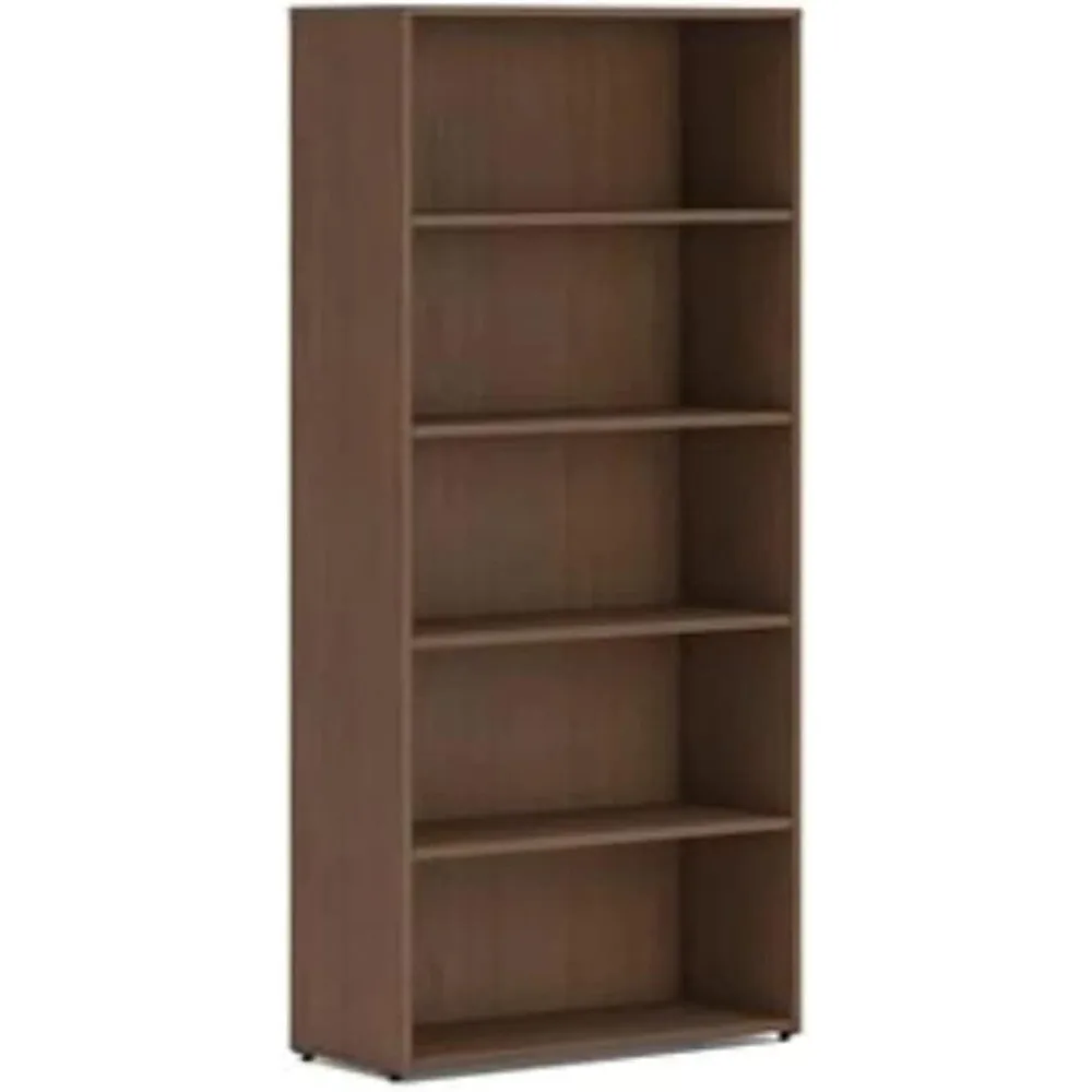 

MOD Laminate Bookcase Walnut 5 Shelf 30W x 13" D x 65" H