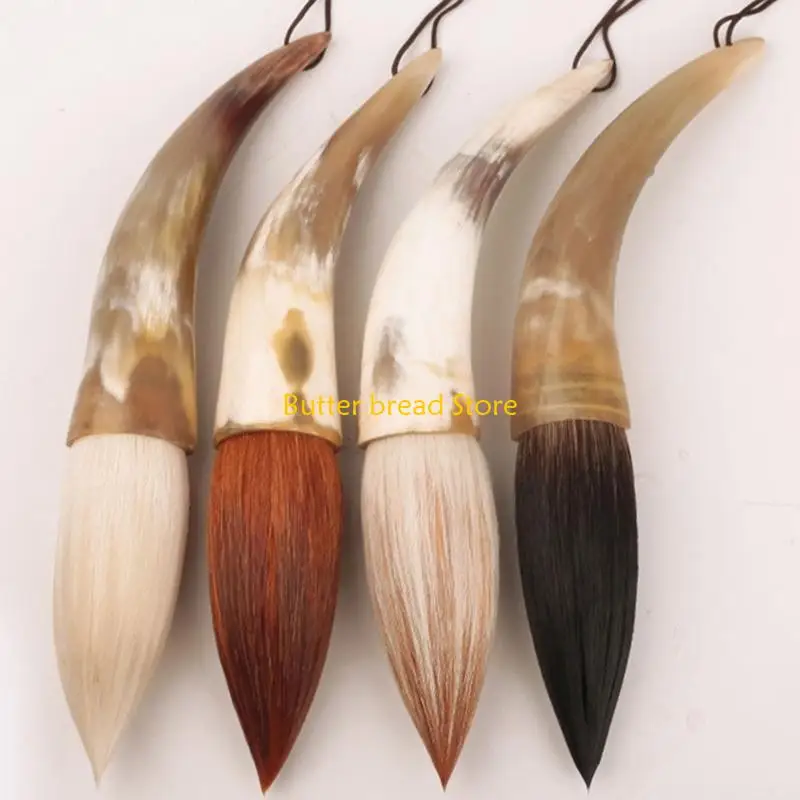 

W89C Traditional Chinese Brush Bear Hair Brush Writing Brush Ox Horns Painting Brush Pen for Couplets Writing