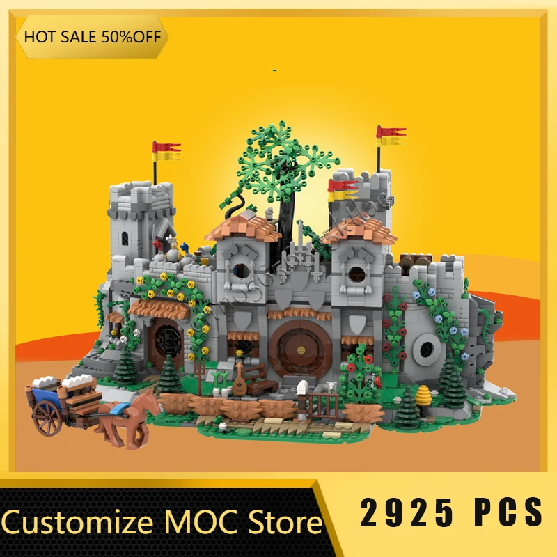 

2925 PCS MOC Medieval Fortified Shire Castle Modular Model Building Blocks Sets Education Assembly Bricks Toys Kids Popular Gift