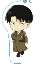 Game Levi Ackerman Eren Yeager Keychain Doll Anime Acrylic Keyring for Gift