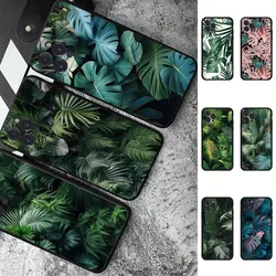 Leaves Monstera Green Phone Case Silicone Soft For iphone 15 14 13 12 11 Pro Mini XS MAX 8 7 6 Plus X 2020 XR Shell