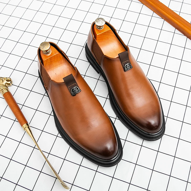 

Men Shoes Fashion Loafers Casual Slip on Dress Shoes Gentlemen