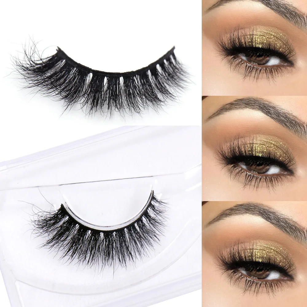 LEHUAMAO Sztuczne Rzęsy 3D z Norek, Długotrwałe Rzęsy z Norek, Naturalne Dramatyczne Rzęsy z Efektem Objętości, Grube Długie Sztuczne Rzęsy 3D