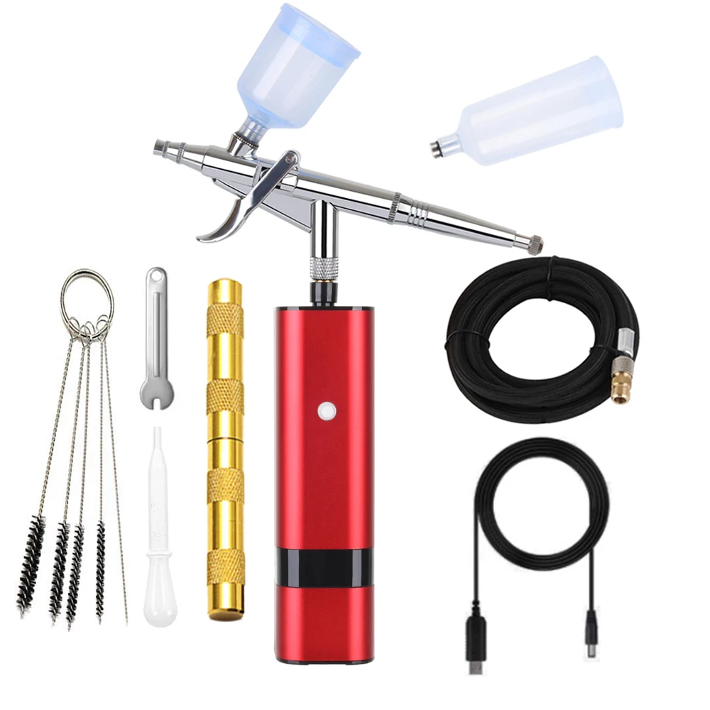 Super Works Mini Small Piston Air Compressors Airbrush Magic Gravity Pens Cleaning Kit Cake Decoration Fondant Equipment Device