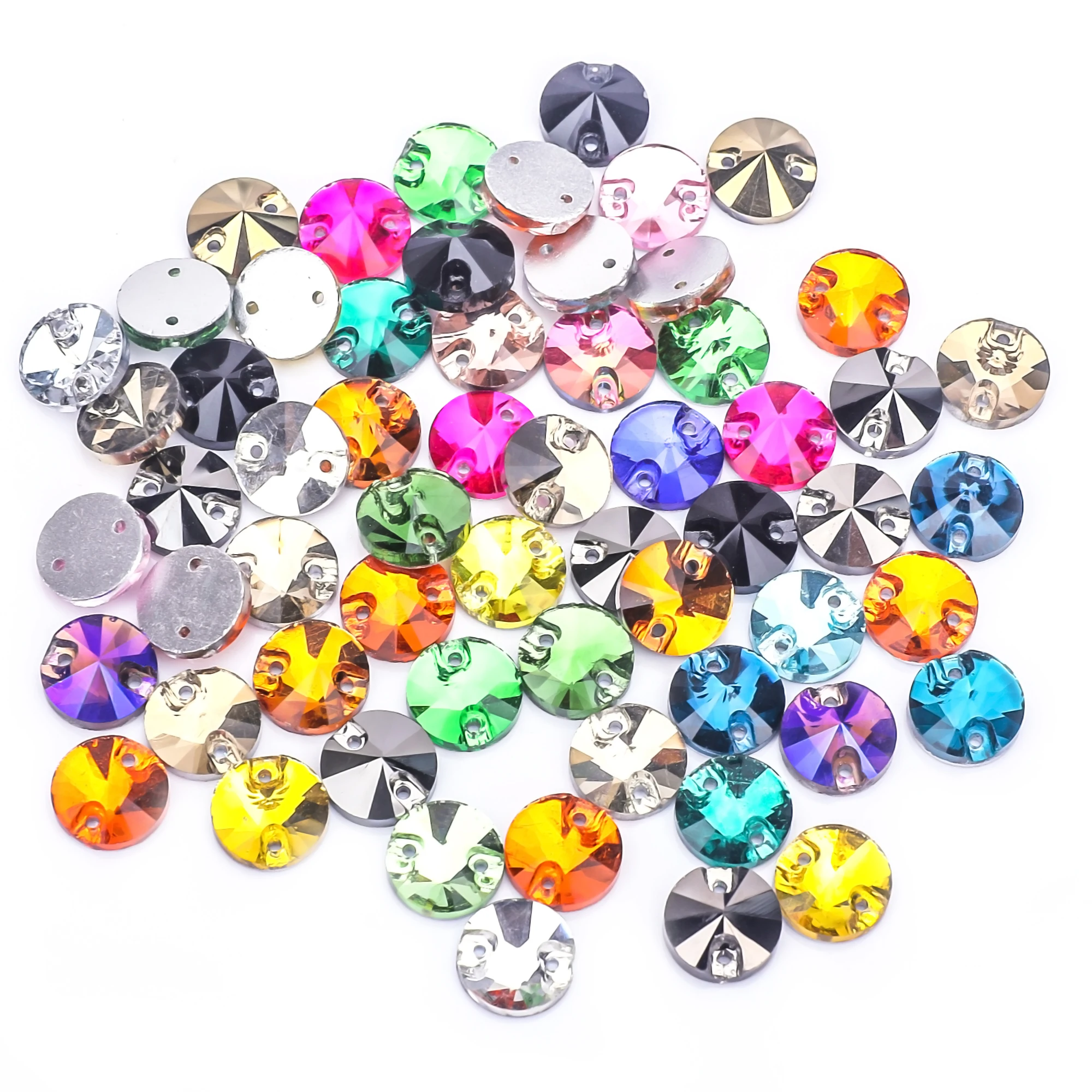 VC All Size Crystal Rhinestone AB Round Flatback Clothing Shell Beads Wedding Accessories Are Used For Decoration And DIY