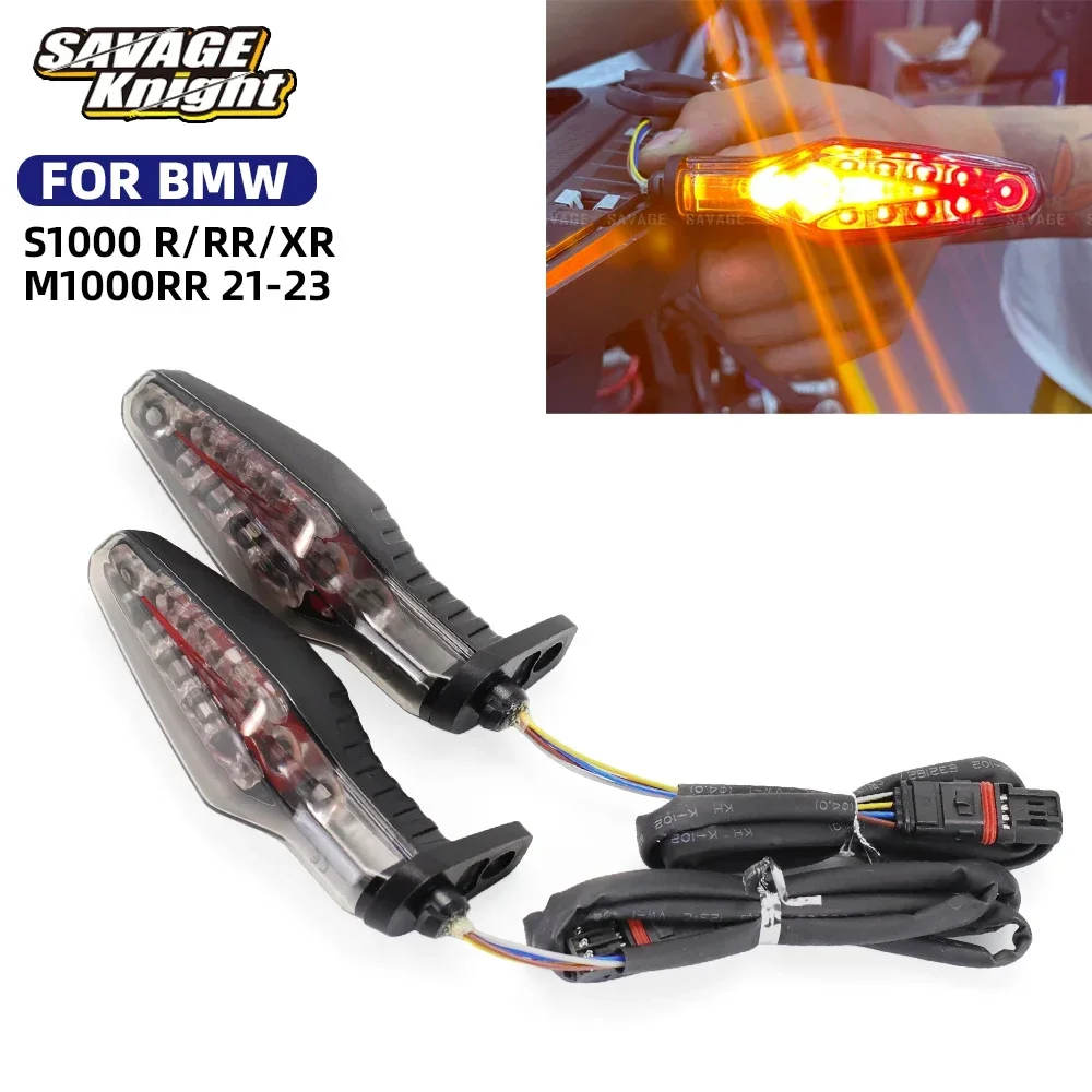 2024 For BMW M1000RR S1000RR S1000R S1000XR R1250GS ADV Flasher LED Turn Signal Light Motorcycle Rear Brake Tail Light Lamp