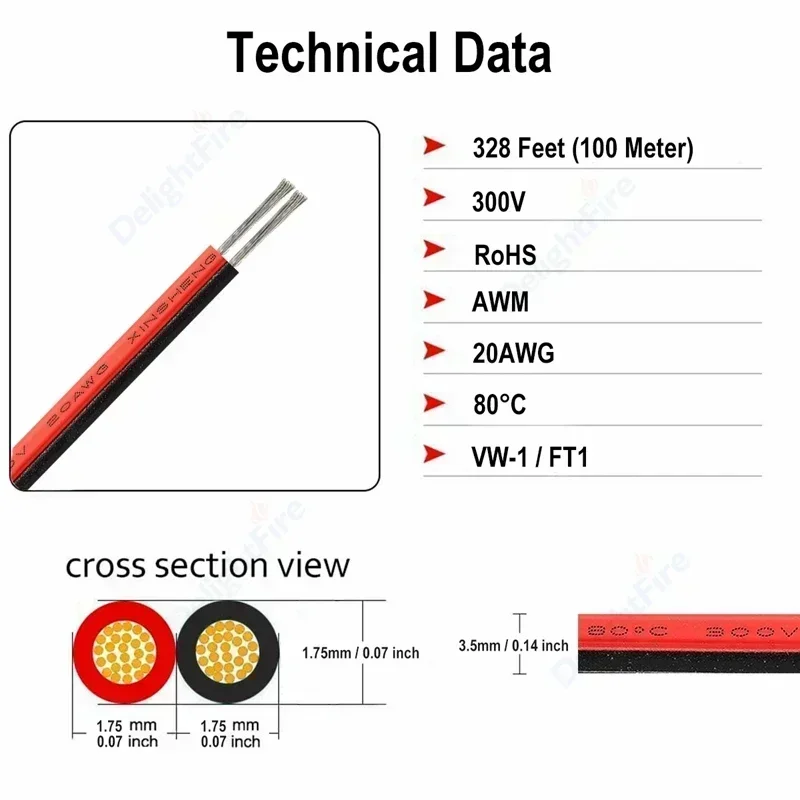 12V LED Strip Connector Cable 2 3 4 5 6 Pin Electronic Wire 22 20 18 AWG Hookuo Wire For RGB LED Strip 5050 Auto Speaker