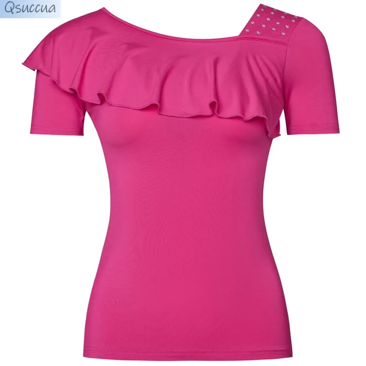 Nieuwe Stijl Latin Dance Tops Damesmode Moderne Dans Praktijk Kleding Ruches Nationale Standaard Dance Ballroom Dans Zomer