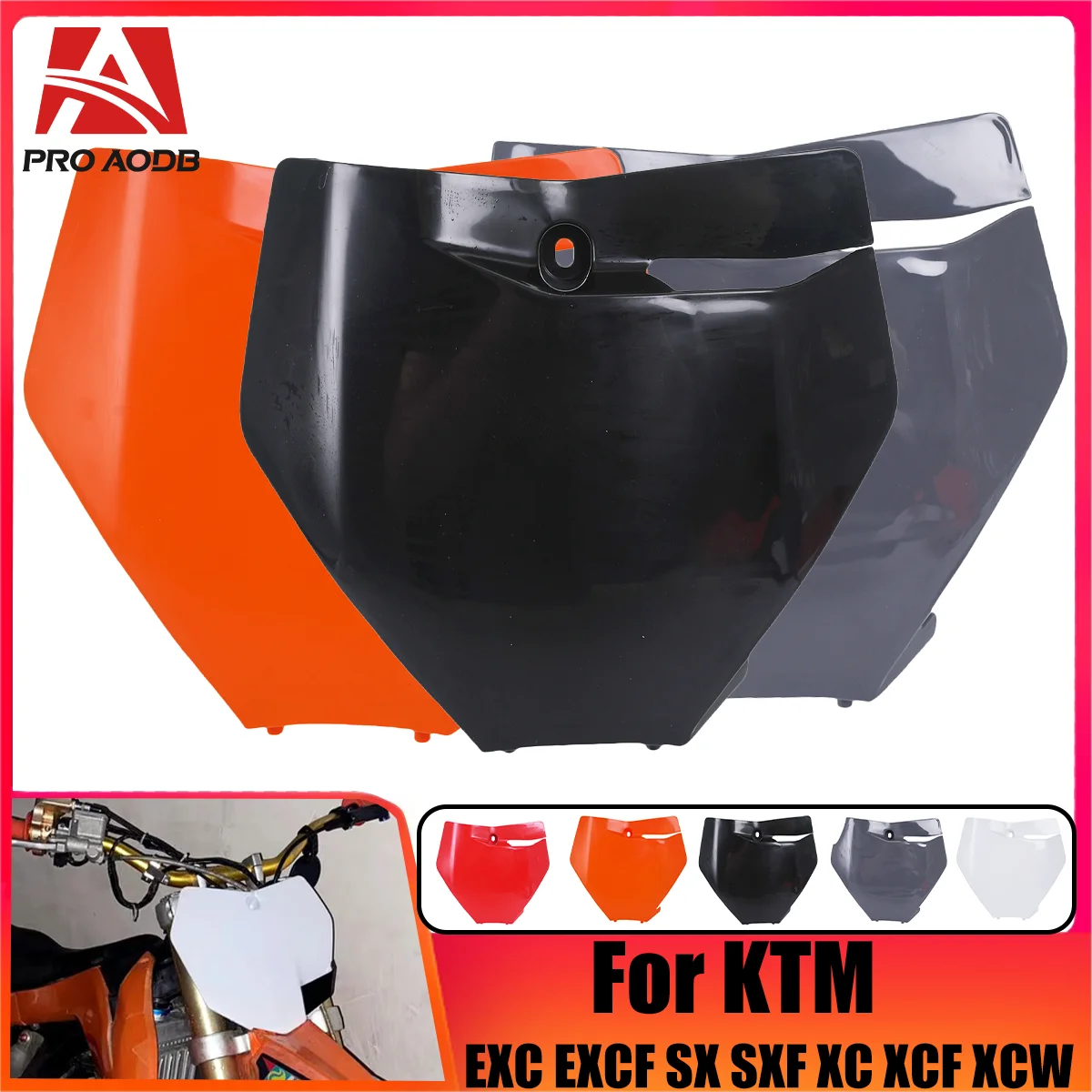 

Motorcycle Front License Number Plate Registration Plate Cover For KTM SX SXF XC 125 150 250 300 350 450 Motocross Enduro