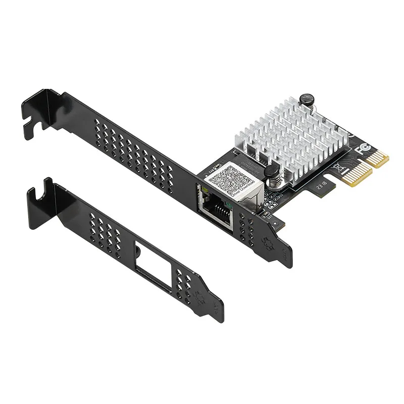 2.5G PCI Express Network Card Gigabit Ethernet Network Adapter 1Port 2500Mbps PCIE RJ45 LAN Controller RTL8125B Chip for Desktop