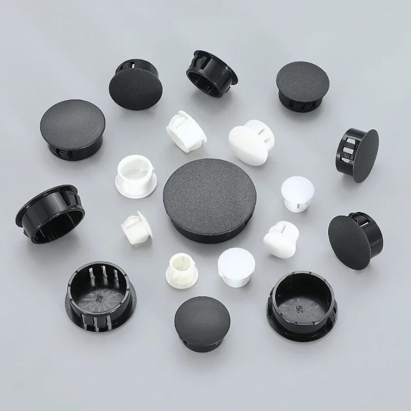 10PCS Snap on Plastic Plug Hole Cover Caps Wall Cable Desk Plugs Furniture Holes Round Profile Pipe Cap Gromet Wire Screw Covers