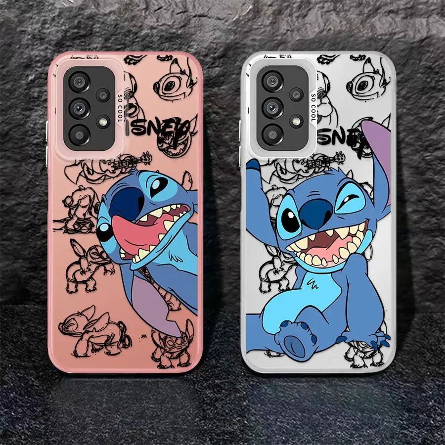 Disney Lilo Stitch Phone Case for Samsung Galaxy A15 A16 A25 A53 A71 A52 A72 A51 A55 A54 4G A73 A52s 5G funda cases