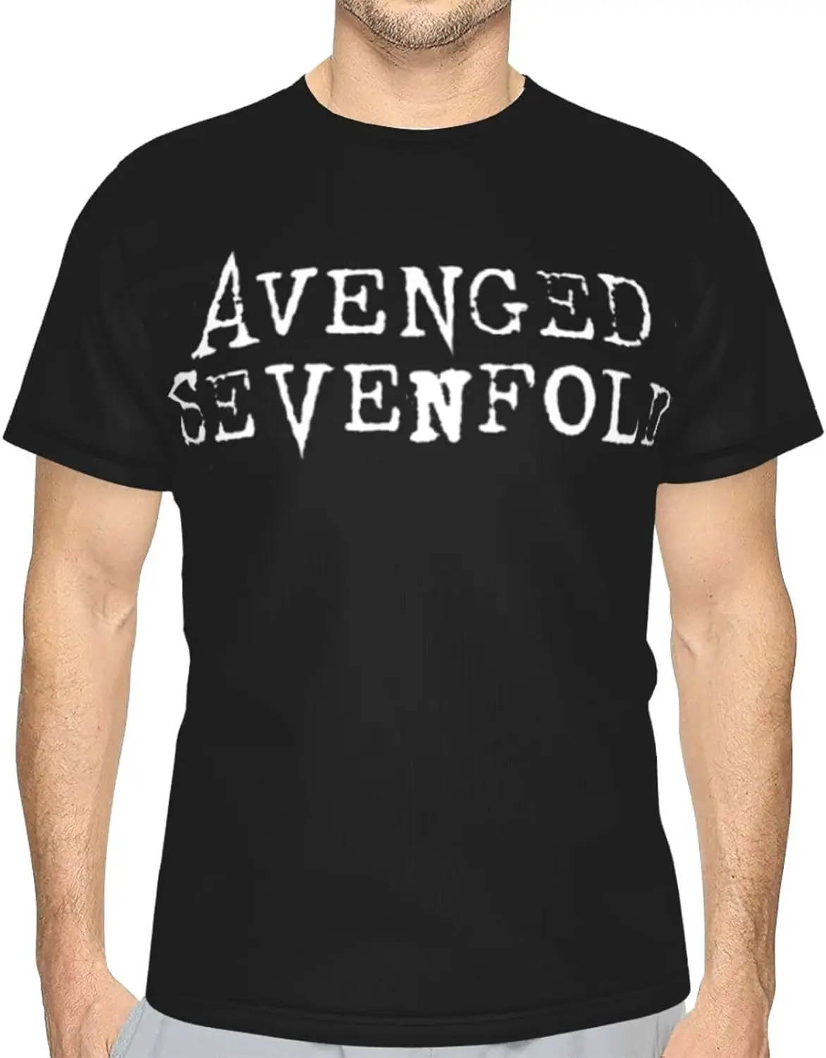 

Avenged Music Sevenfold Shirt Men's Personalised Graphic Short Sleeve Tshirt Fashion Breathable Crewneck Tees Black