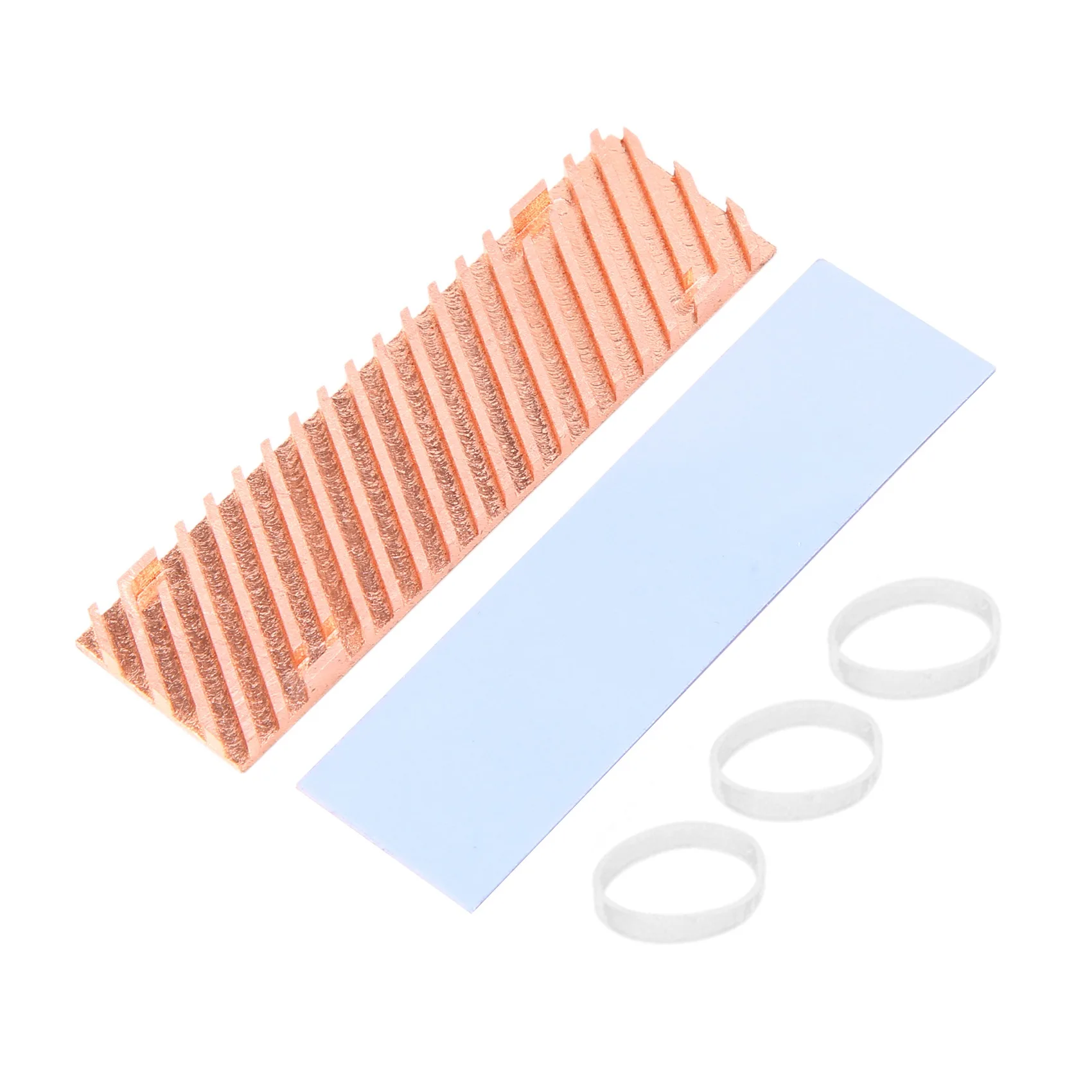 

Ultra Thin Pure Copper Heatsink Cooler Heat Sink SSD Thermal Pad for M.2 2280 PCI-E NVME SSD 70X20X4mm