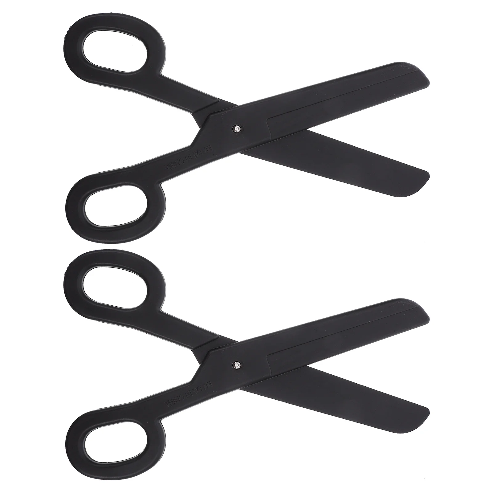 2Pcs Large Fake Scissors Realistic Theater Prop Decorative Stage Scissor Costume Accessory Halloween Dress Up Circus Party