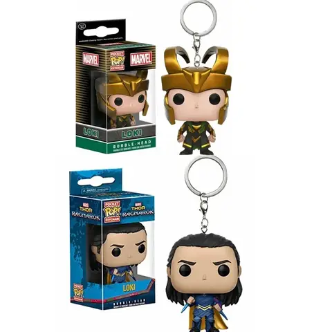 FUNKO Pocket Keychain 2 Styles Loki Crown Loki Cloak with Original Box Keychain Loki Action Figure Toys
