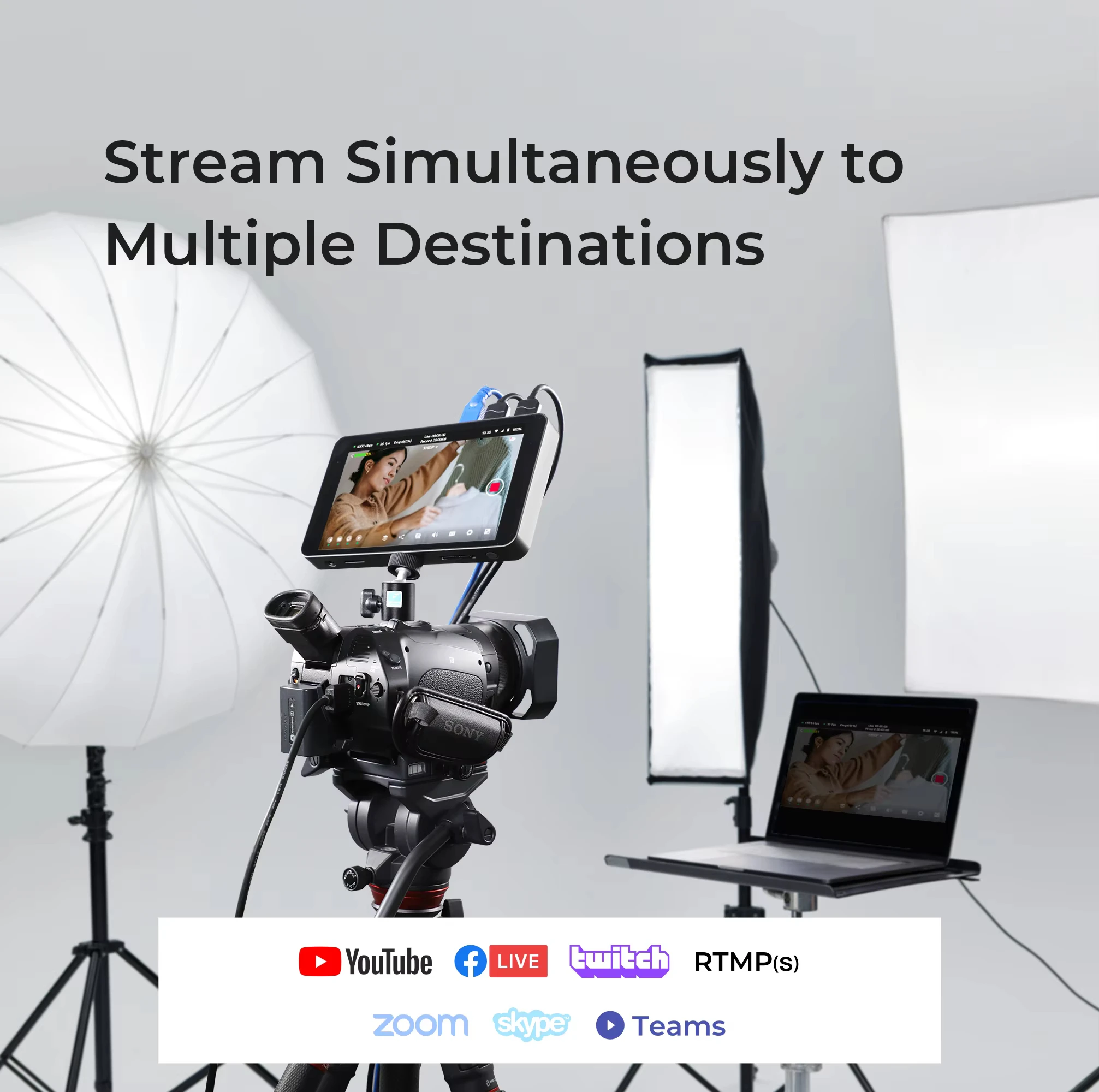 Yolo Liv Yolo Box Extreme All-in-One 4 K Live Video Streaming Equipment with 8 Inputs Switcher Encoder Recorder