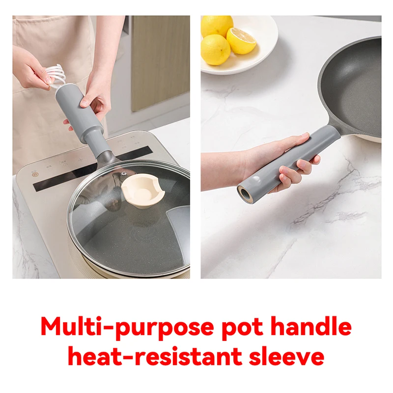 New Anti-scalding Pot Handle Heat Resistant Cover New Frying Pan Protector Hot Handle Holder Sleeve Rubber Pan Handle Sleeve