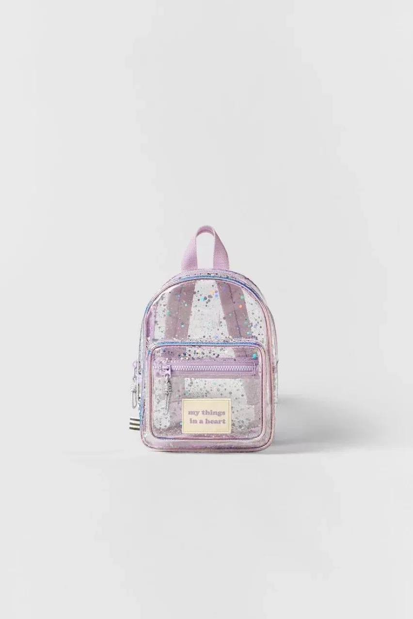 Popular Desgin 2023 New Children Girls Transparent Backpack Fashion Cute Kids Bags Toddler Double Shoulder Bag Schoolbag Baby