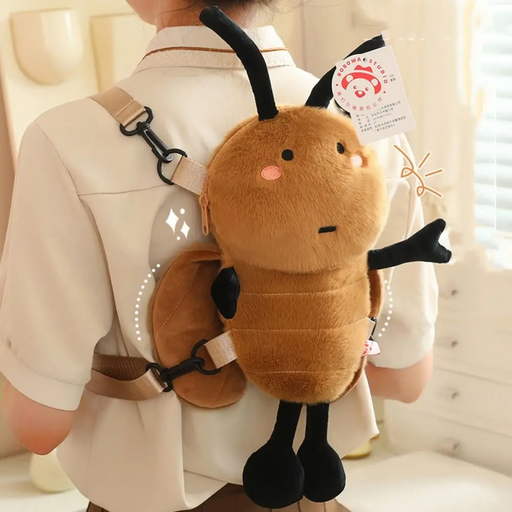 Sleep Pillow Soft Cockroach Plush Doll South Rain Cockroach Stuff Backpack Ugly Insect Cockroach Plush Knapsack Children