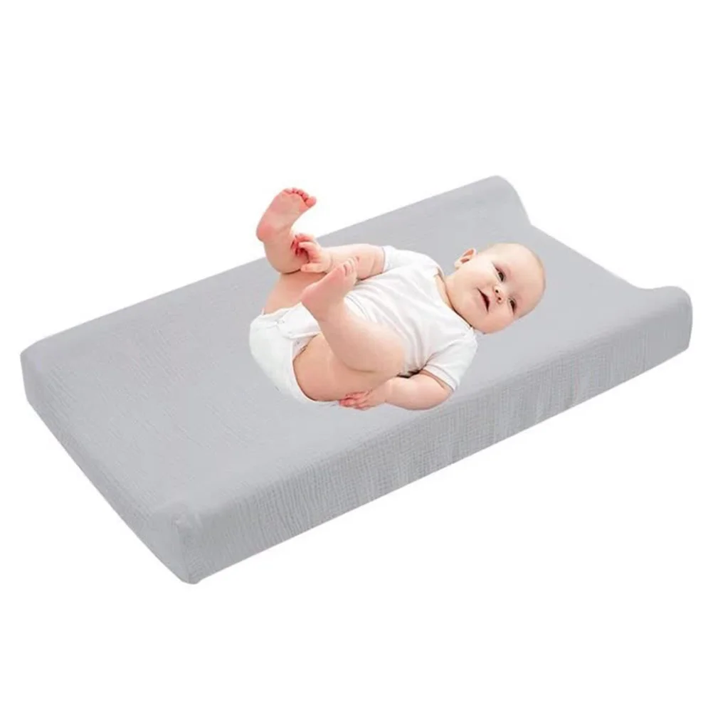 2 Pcs Changing Table Cover Cotton Bassinet Cushion Washable Pad Breathable Child