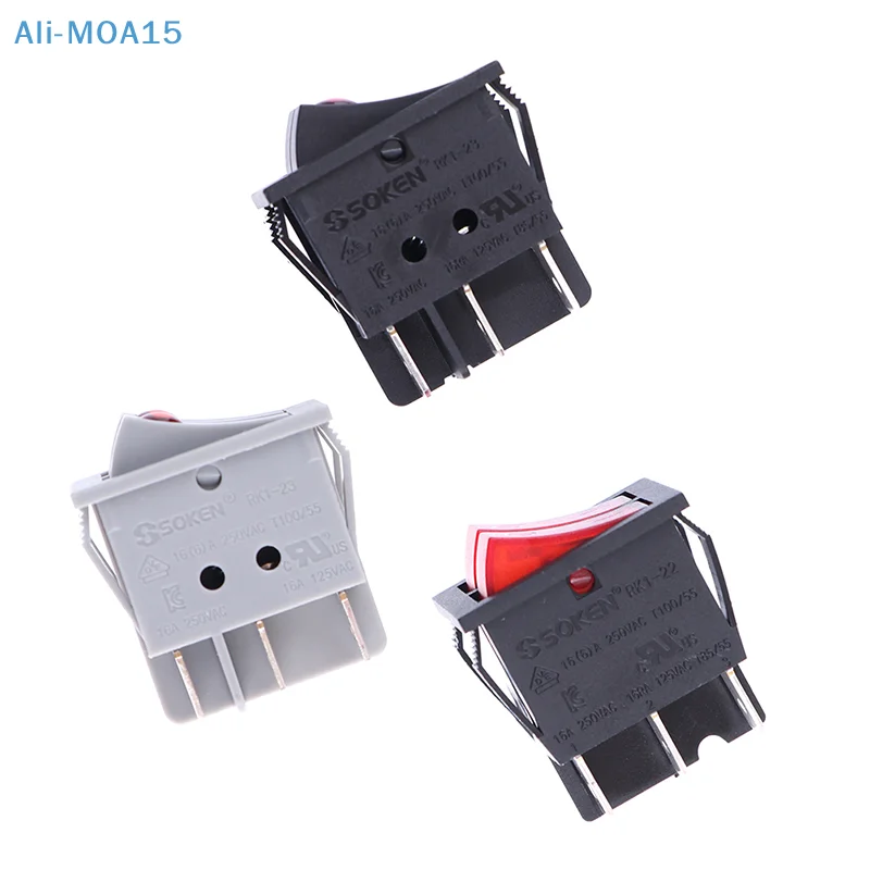 New RK1-23 Oil Heater Switch ON/OFF  Rocker Switch 250V/16A With Double Buttons 1pcs