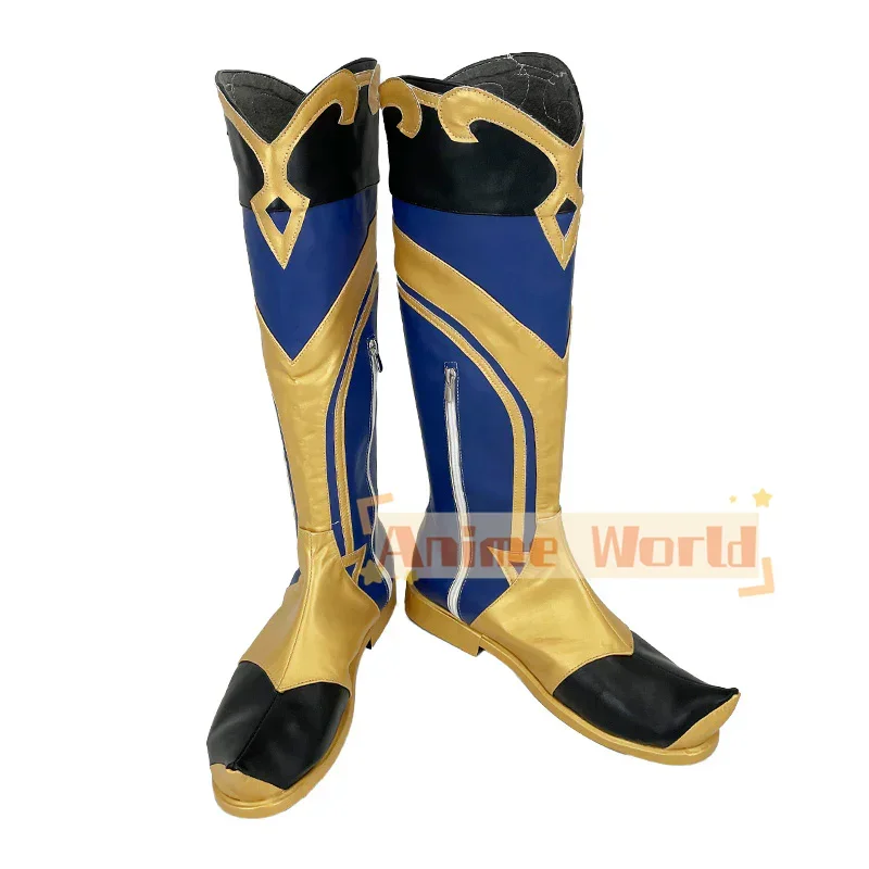 Genshin Impact Kaeya Sailwind Shadow nuevos zapatos de piel botas de Cosplay botas de Carnaval de Halloween hechas a medida