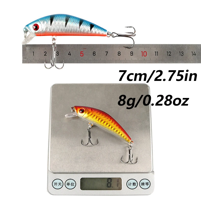 10 قطعة طعوم صيد أسماك البلمة العائمة طعوم بلاستيكية صلبة طعوم صيد سمك الشبوط المتذبذب أدوات صناعية #2