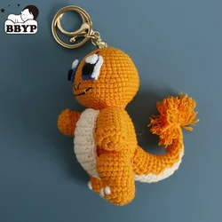 Cartoon dragon Animal Handmade Woven Knitting Yarn Keychain Wool Thread Hook Weaving Crochet Doll Decoration Creative Gifts