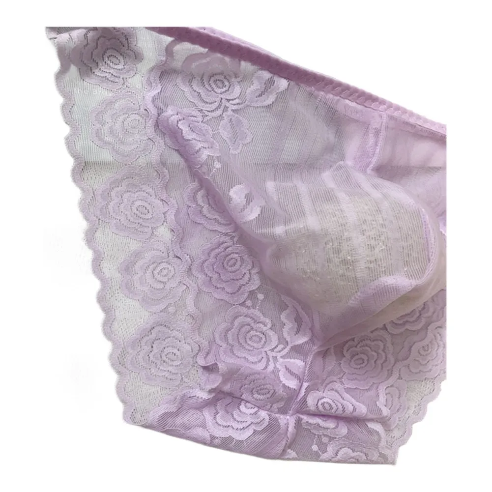 

Летние ультратонкие мужские бесшовные кружевные сетчатые трусы-бикини с анатомическим мешочком, комфортные на каждый день