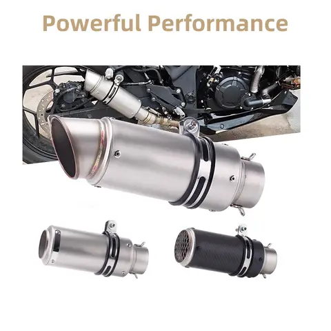Universal 51/60mm motorcycle sc exhaust inox muffler carbon fiber exhaust with DB Killer for z900 R3 R25 MT07 MT09 R1 Z400 Z650