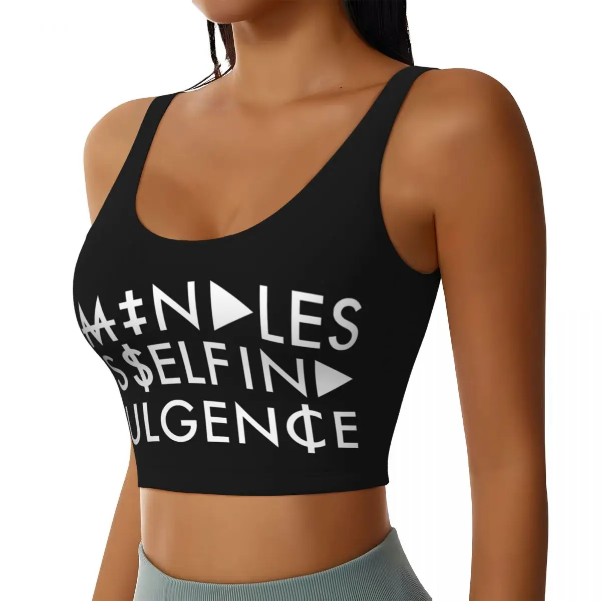 Custom Msi Mindless Hip Hop Punk Rock Self Indulgence Sports Bra Women's Electro High Impact Workout Yoga Crop Top