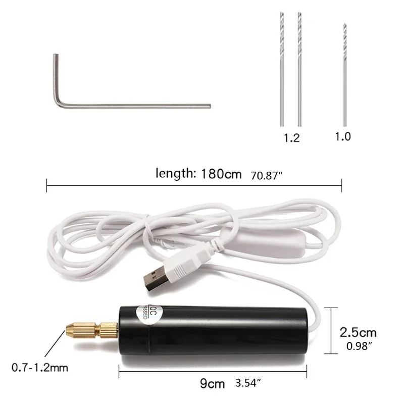 mata bor genggam bor listrik Mini alat kerajinan kayu pembuatan perhiasan Resin epoksi alat obeng colokan USB 5V