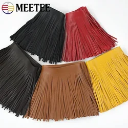 1Meter 10-30cm*3mm PU Leather Tassel Fringe Trim Decor Lace Ribbon DIY Bags Jacket Skirt Clothes Fabric Sewing Accessories