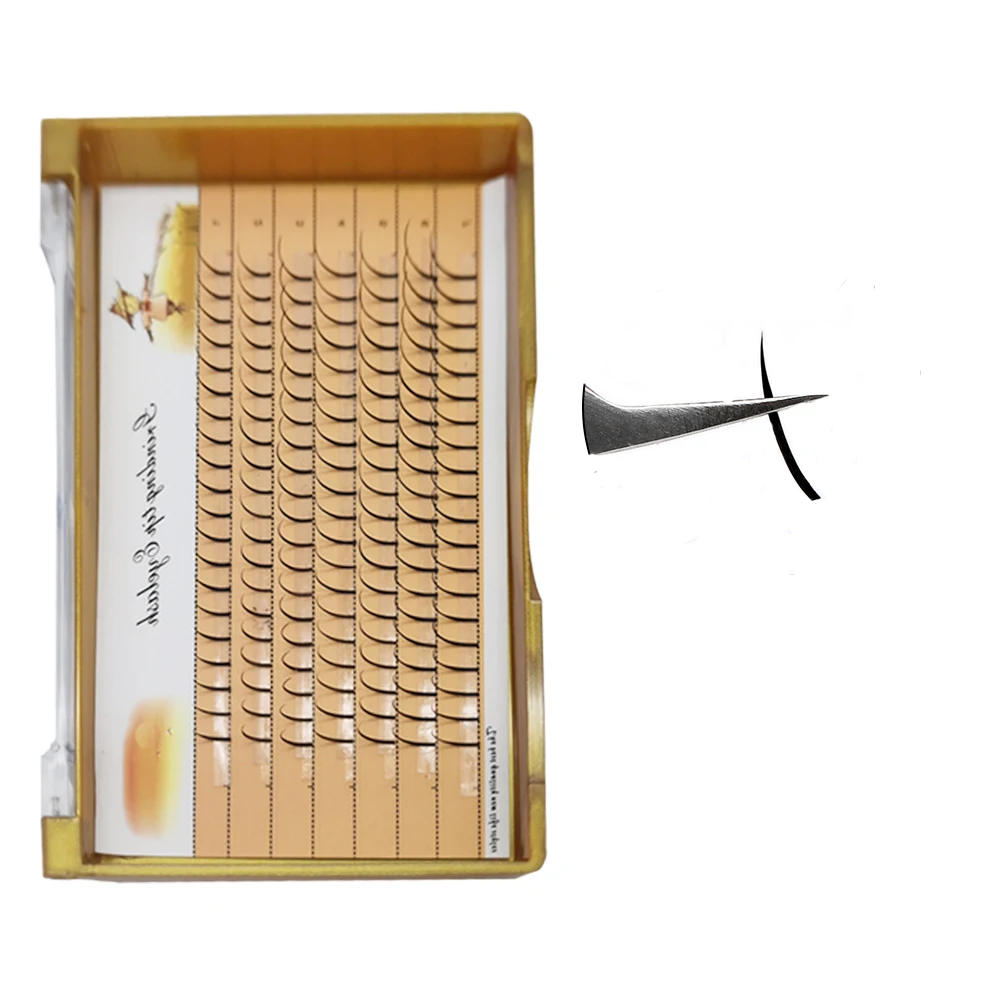 A Shape Eyelash Extension Professional Makeup Individual Lashes Cluster Spikes Lash Premade Natural Fluffy 10D/Fishtail Eyelash