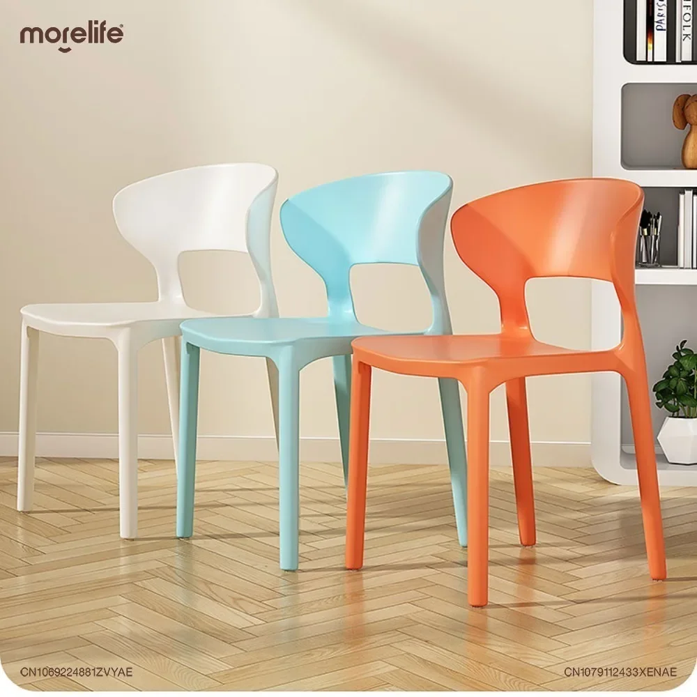 Household Plastic Dining Chairs Commercial Restaurants Thickened Dining Chair Leisure Modern Simple Outdoor Backchairs Furniture