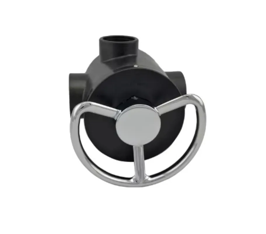 F56D1 2'' Ceramic Disk Manual Water Filter Valve General Black Body with Metal Handle