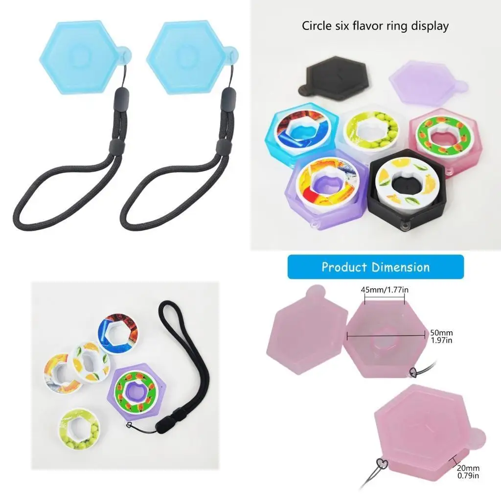 

R6FE 2Pcs Fruit Scent Pods Storage Box with Lanyard for Airs Up Fragrances Pods