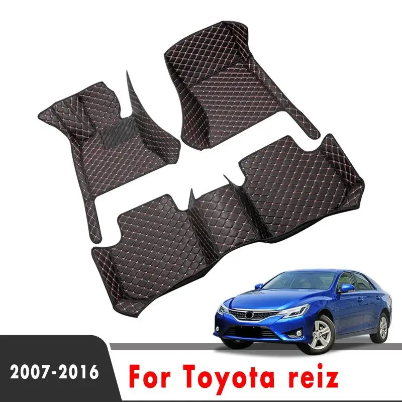 Car Floor Mat Trunk Mat For Toyota Mark X Reiz 2016 2015 2014 2013 2012 2011 2010 2009 2008 2007 2006 Leather Trunk Carpet