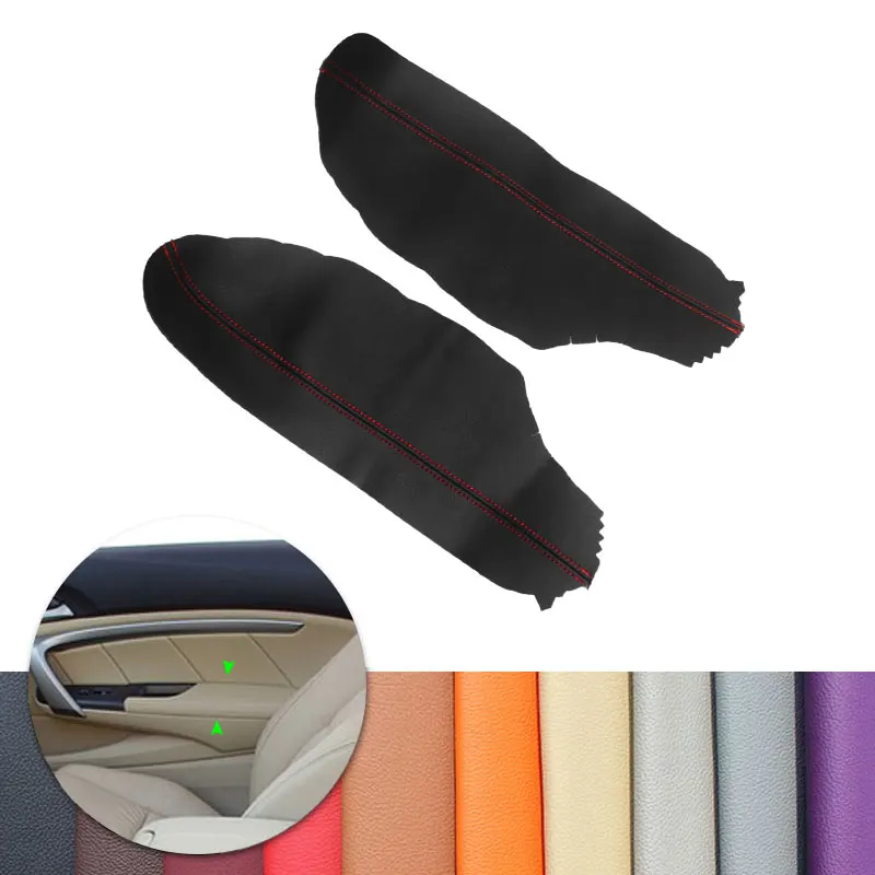 

2 шт. для Honda Accord 8-го поколения Coupe 2008 2009 2010 2011 2012 салонная дверная ручка автомобиля подлокотник панель кожаный чехол из микрофибры