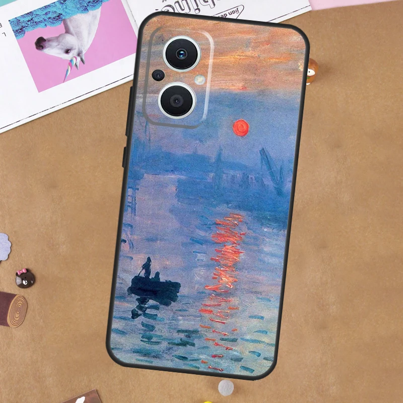 حافظة لوحة فنية من Claude Monet ، غطاء لـ OPPO Reno 4Z 5Z 8T 10 11 Pro 11F 5 6 7 8 Lite OPPO fin X5 X6 Pro X2 X3 Neo #3