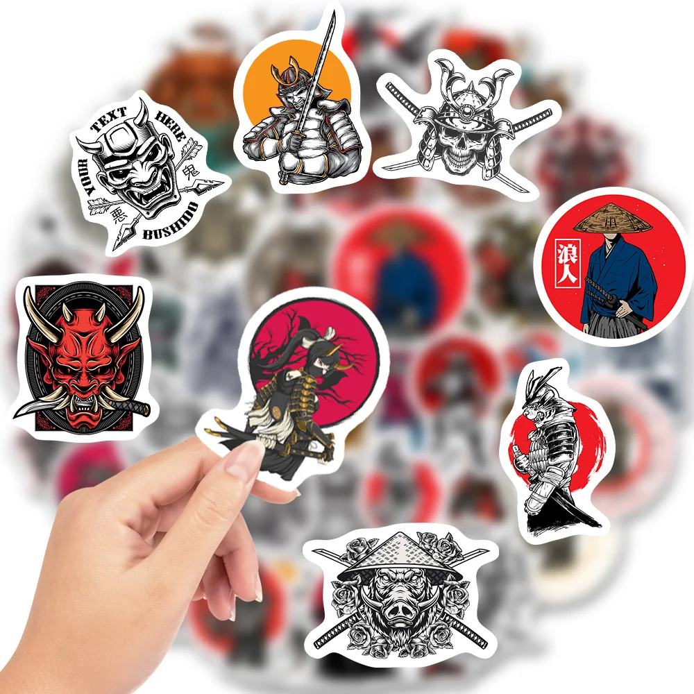 Japanese Samurai Stickers Bushido Demon Evil Mask Cool Gift DIY Waterproof Decal for Motorcycle Helmet Board Guitar Laptop Phone