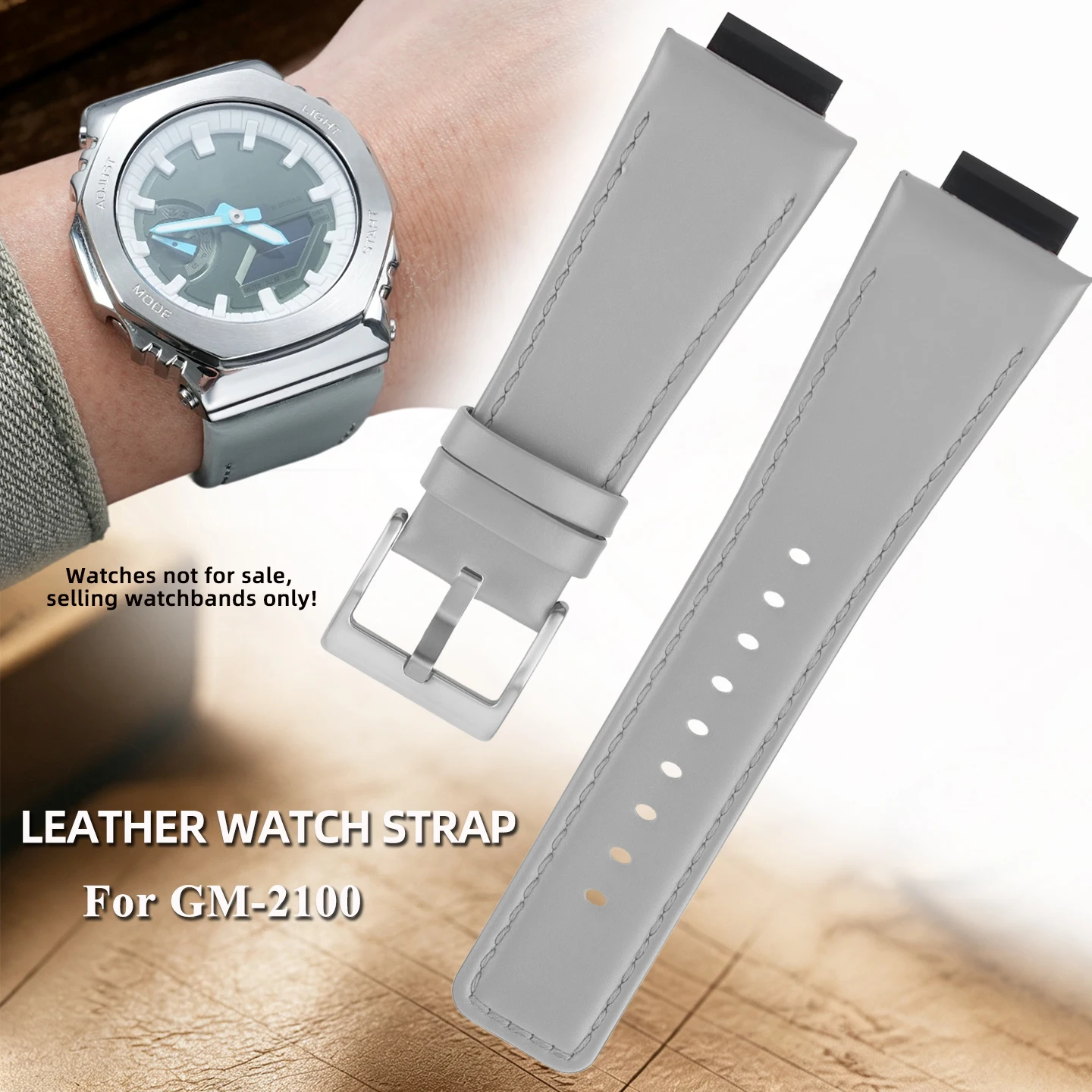Genuine Leather Watch band For Casio Octagon Oak 5611 GM-2100 GBM-2100 Men's Cowhide Strap Bracelet 16mm Watchband accessories