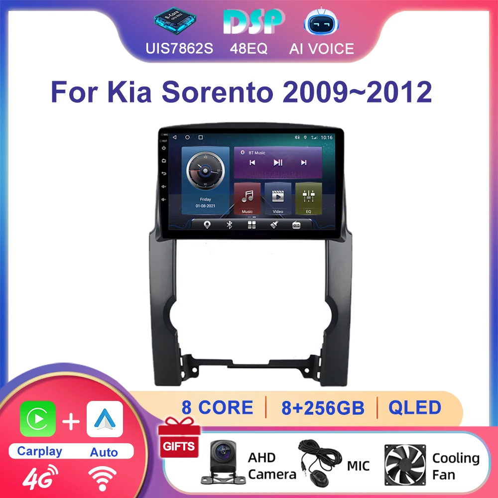 

10 Inch WIFI BT 5.0 DSP GPS Audio Android Auto Carplay Autoradio Stereo Touch Screen Car Radio Player For Kia Sorento 2009~2012