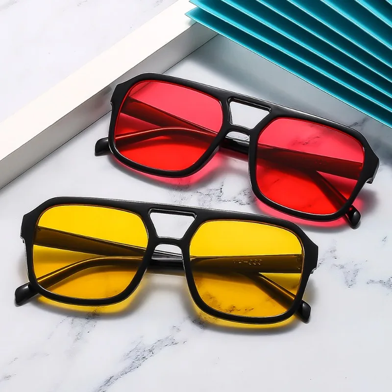 

Vintage Square Sunglasses for Woman Retro Brand Sun Glasses Female Black Yellow Fashion Candy Colors Oculos De Sol Feminino