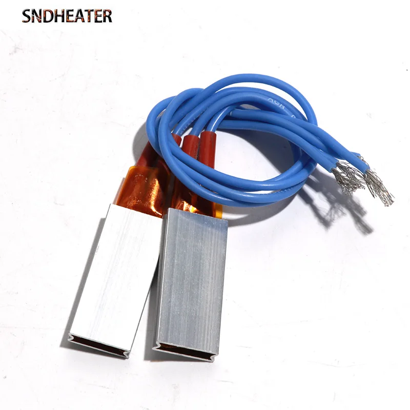 SNDHEATER 35x15x5mm Electric PTC Heating Plate Thermistor 220V Aluminum Shell Heater Sheet 60-250 Degree Hot Resistance 2PCS